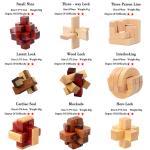 Wooden Kong Ming Puzzles Set Luban Lock IQ Puzzle Game for Adult Kids Time