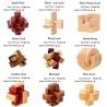 Buy cheap Wooden Kong Ming Puzzles Set Luban Lock IQ Puzzle Game for Adult Kids Time Killer Brain Teaser 3 Levels Degree Game Toy from wholesalers