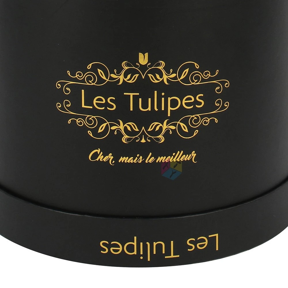 Round design luxury cardboard paper flower hat gift box for roses packaging with custom logo