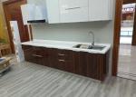 Grey Brown Quartz Stone Top Quartz Bathroom Worktops NSF SGS Certification