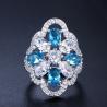 Buy cheap Crystal Rings For Women Circle CZ Ring Fashion Engagement Ring Jewelry Copper Gold-Plated zircon Wedding Ring for Gifts from wholesalers