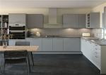 Custom Kitchen Storage Cabinets With Marble / Granite / Quartz Stone Countertop