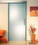 Buy cheap Custom Satin Etched Glass Door With Groove , Tempered Glass For Shower Room from wholesalers