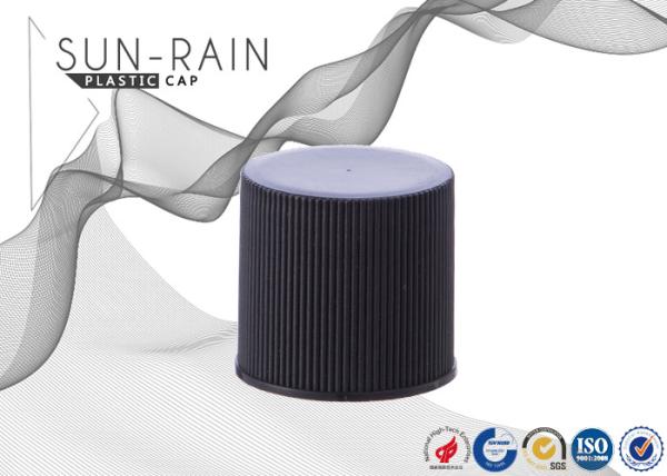 Buy cheap Ribbed aluminum plastic top bottle cap OEM design 24mm 28mm SR-209C from wholesalers