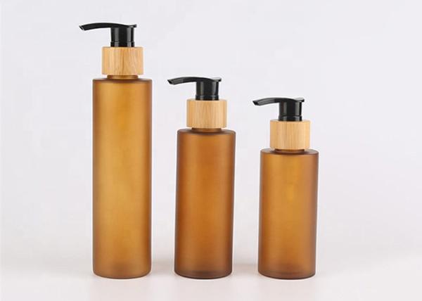 Buy cheap 100ml - 200ml PET Plastic Bottle , Cosmetic Plastic Bottles With Bamboo Pump from wholesalers