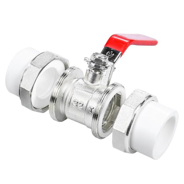 Buy cheap PN16 Nickel Plating Metal Ball Valve Double Socket PPR Brass Ball Valve from wholesalers