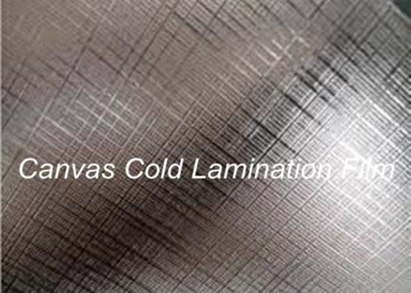 Buy cheap 0.7mm Canvas Laminating Film Embossed Photo Album 40 inch cold lamination roll from wholesalers