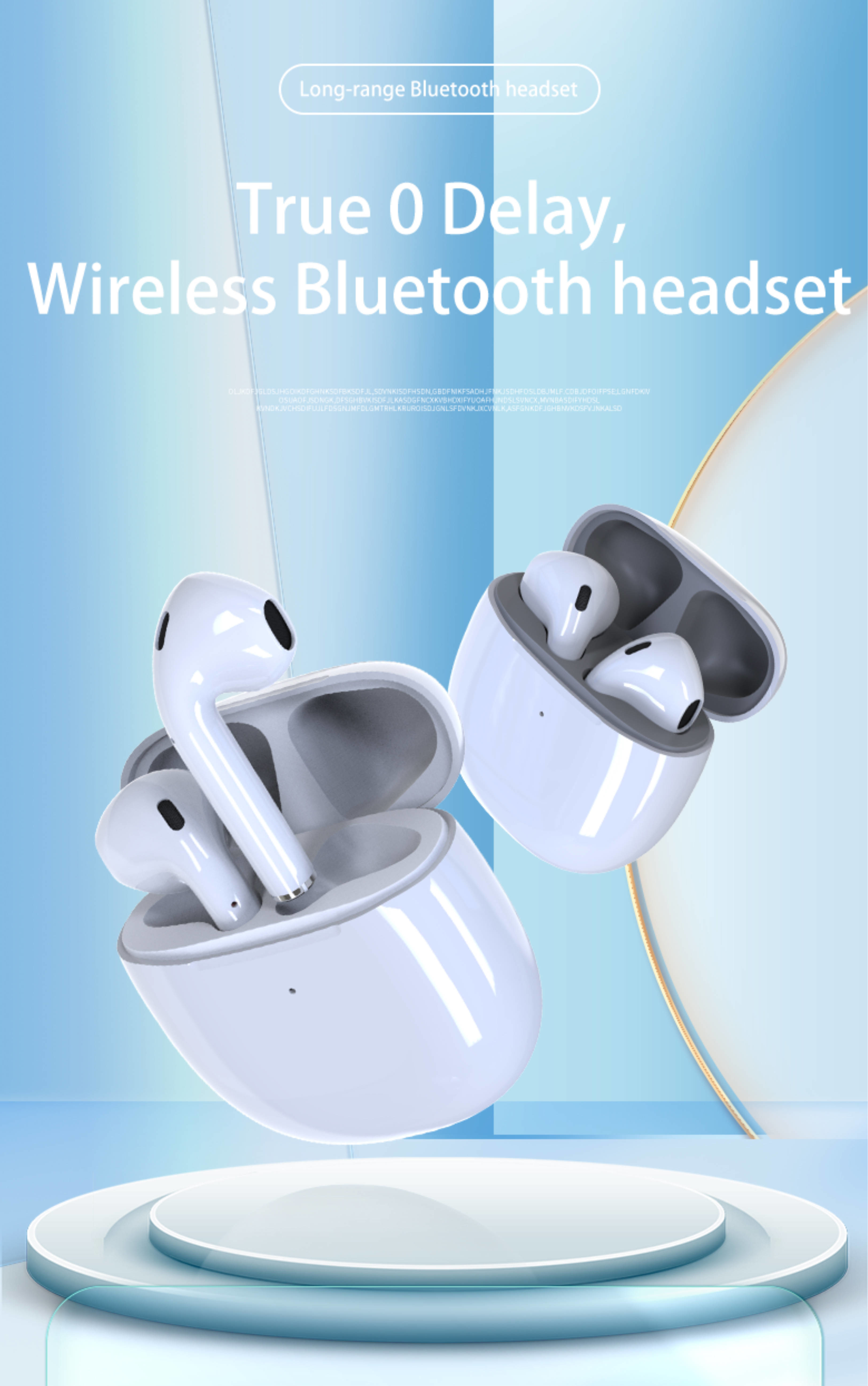 Good Sounding Wireless Earbuds Bluetooth In Ear Detection Lightweight For Fitness