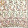 Buy cheap Pink 3D Applique French Lace Fabric For Wedding Party from wholesalers