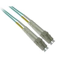 Buy cheap Aqua LC Fiber Optic Patch Cables Duplex OM3 Multimode Plenum Optical Fiber Cable product