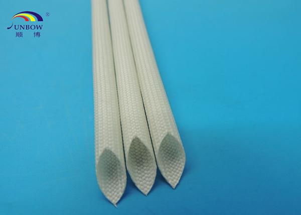 Soft White 1.5KV Silicone Fiberglass Sleeving for Wire Insulating Electric