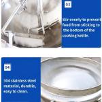 304 Stainless Steel Industrial Chilli Sauce Cooking Kettle with Customizable