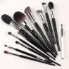 Buy cheap Black Wooden Handle 12-16cm12 Piece Makeup Brush Set With PU Pouch from wholesalers