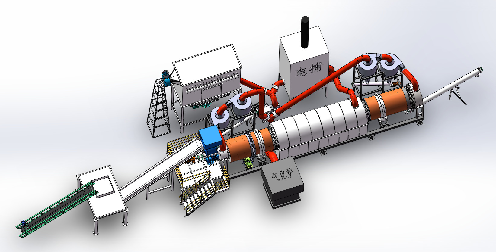 Efficient Carbonization Kiln With Cyclone Dust Collector For Pollution Free Operation