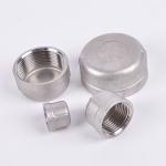 Casting Stainless Steel 201 304 Plumbing Blinds Threaded Round Tube Fitting Caps