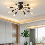 Nordic black Chandeliers LED 10 Lights For Simple Household Indoor sputnik