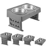 Stainless Steel Elevated Pet Feeder Bowls Tableware Slip Neck Protection