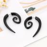 Buy cheap Black Punk Round Spiral Drop Earrings Vintage Snails Shap Earrings for Women Two Part Ear Party Jewelry Gifts from wholesalers