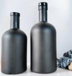Matt Black Glass Olive Oil Bottle with Wooden Cork 100ml 200ml 375ml 500ml 750ml