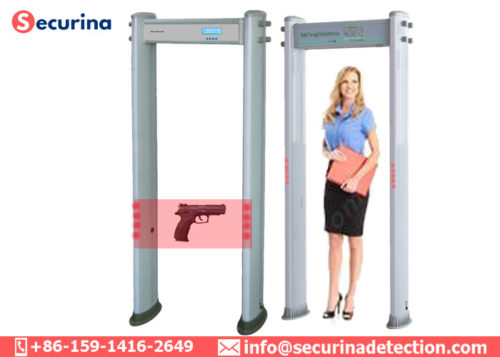 IP55 Weather Proof Checkpoint Metal Detector Security Gates With Cylinder Door Frame