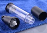Plastic Small Airless Cosmetic Bottles 5ml 10ml Black Refillable With OEM