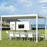 Outdoor Garden Leisure Sun Protection Aluminum Gazebo Aluminum Louvered Pergola