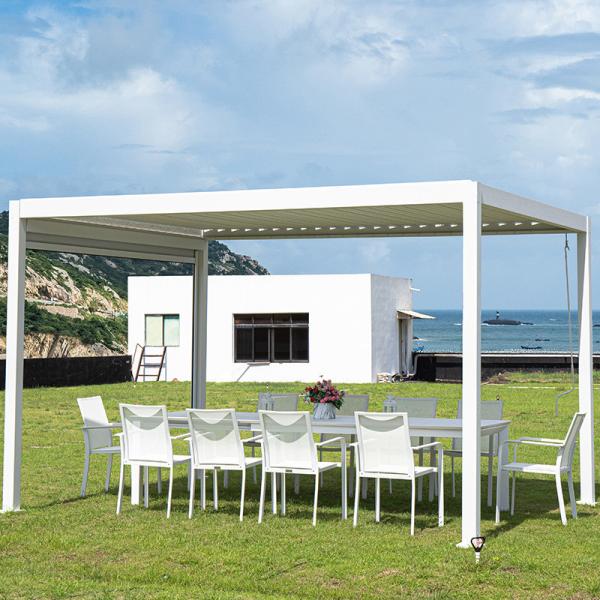 Buy cheap Aluminum Louvered Pergola Villa Garden Leisure Sun Shade Aluminum Pergola Roof from wholesalers