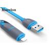 Buy cheap Micro Sync Charge Cable 8 Pin 2 In 1 Abrasion Resistant For IPhone 5 6 6s 7 7plus from wholesalers