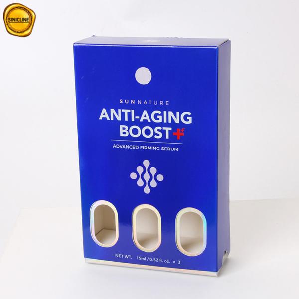 Buy cheap Custom Serum Paper Box For Beauty Care Products Royal Blue Paper Box from wholesalers