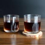 Rotatable Wine Crystal Glass Tumbler Old Fashioned Rocks Bar 370ml ODM