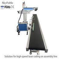 Buy cheap Metal Plastic Glass Flying Marking Machine Fiber Laser Engraving Machine Air product