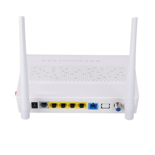 Buy cheap TX 1310nm RX 1490nm FTTH ONU ONT 3FE 1GE WIFI POTS CATV 2T2R Mode 5DBI Gain Frequency 2.4G from wholesalers