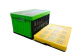 Square Stackable Box Plastic Storage Crate Collapsible Toys Organizer No