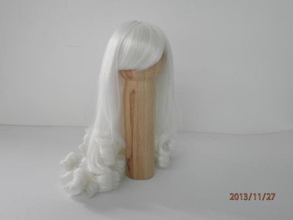 Buy cheap Customized White Doll Hair Wigs Tangle Free Synthetic Hair Wigs from wholesalers