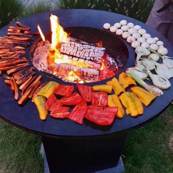 Buy cheap Custom Steel BBQ Grill Easy To Clean Cooking Plate Accepts Custom Design Removable Ash Catcher Rustic Look from wholesalers