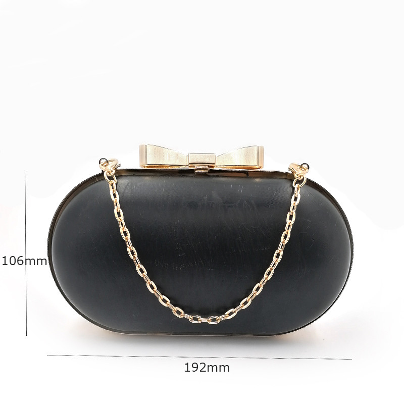 New design 106*192 mm light gold oval shape handmade purse accessory metal frame with plastic shell