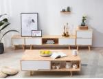 Buy cheap Solid Wood TV Cabinet Tea Table Combination Apartment Custom Furniture Living from wholesalers