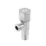Plumbing Fixture SS201 Brushed Angle Valve For Kitchen 195g 1/2"X3/8" Toilet
