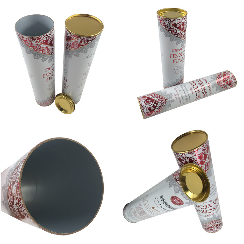 Gloss Surface Custom Printed Paper Tubes Gift Cardboard Mailing Tube