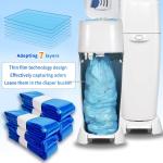 6.5m Nappy Bin Liner Refill HDPE / LDPE Diaper Liner Refills Bag For Baby Diaper