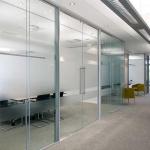 Finished Surface Aluminium Commercial Frameless Glass Door for Bathroom Popular