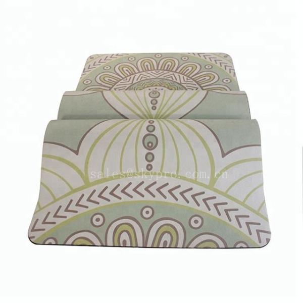 Buy cheap Natural Rubber Circle Exercise Mat / Eco Yoga Mat Hot Colorful Heat Transfer Printed from wholesalers