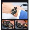 Buy cheap KINYUED genuine leather tourbillon mens automatic watch men moon phase watch men wristwatch from wholesalers