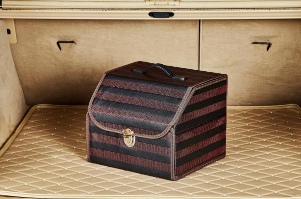 Buy cheap Small Size Foldable Car Trunk Organizer Waterproof Pu Leather 34 * 32 * 30cm from wholesalers
