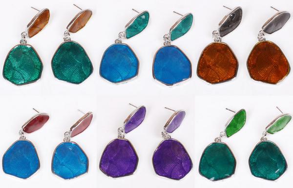 Buy cheap Burst models plating antique silver drop earrings Necklace with colored transparent oil from wholesalers