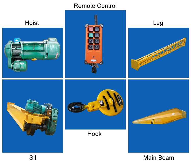 8m/Min Material Handling 10 Ton Mobile Gantry Crane