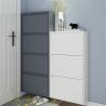 Buy cheap Living room sliding door shoe rack white shoe storage cabinet from wholesalers