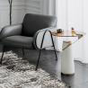 Buy cheap High 60cm L50cm Round Tempered Glass Top Coffee Table 300 Degree from wholesalers