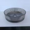 Buy cheap Gray Color Glass Wash Basin Cylindrical Vertical Stripes Diecasting Bathroom Basin Sinks from wholesalers