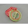 Buy cheap Egg Hunt Triathlon Ribbon Medals , 3.0mm Copper Plating With Full Color Ribbon from wholesalers